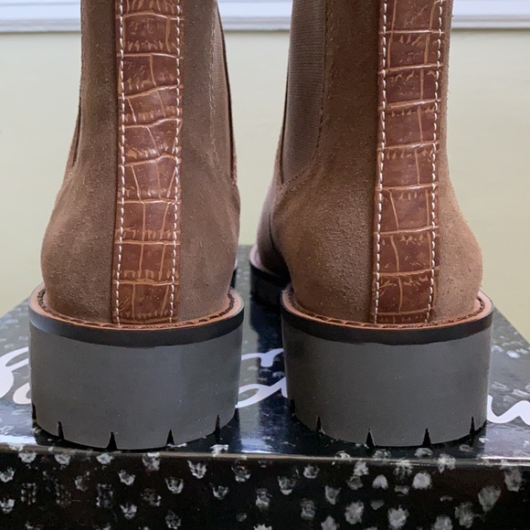 New Sam Edelman Jaclyn Waterproof Suede Chelsea Boots size 8 - Picture 5 of 11